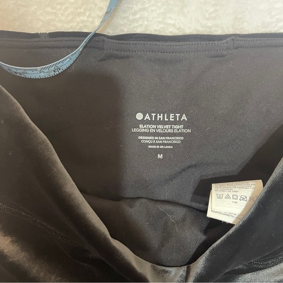 Athelta Elation Velvet Full Length Activewear Tights Leggings Women's Medium - Picture 4 of 9